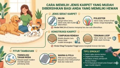 Cara Memilih Jenis Karpet Yang Mudah Dibersihkan Bagi Anda Yang Memiliki Hewan